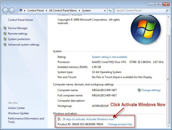 Windows 7 activation key free